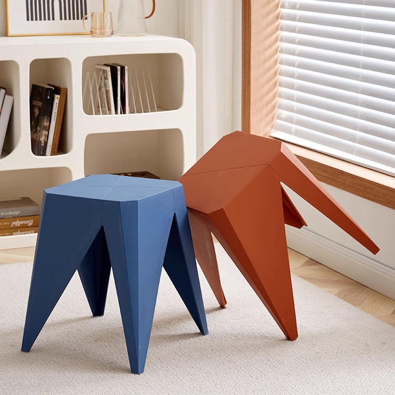Thickened Anisotropic Stool Stackable Nordic Round Dining Chair 40* 40 ...