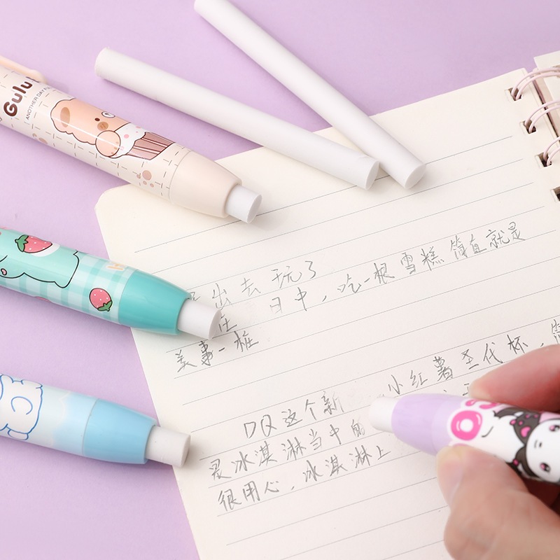 METECH writing eraser Retractable Eraser Pressable Eraser Pen kid gifts ...
