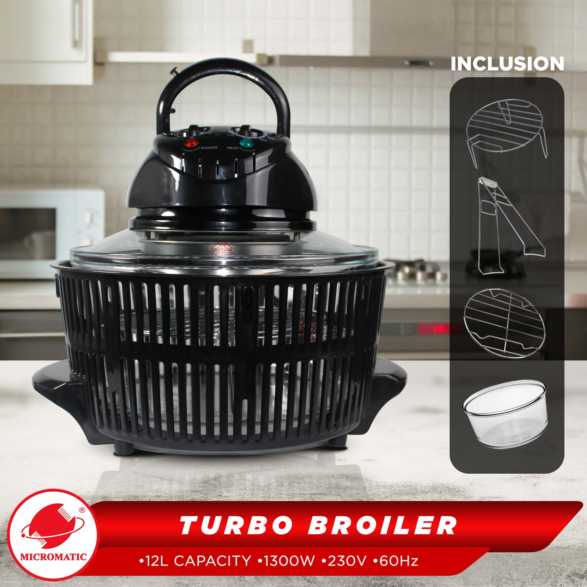 MICROMATIC TURBO BROILER FOR COOKING (12 LITERS) - Yellow Elephant ...