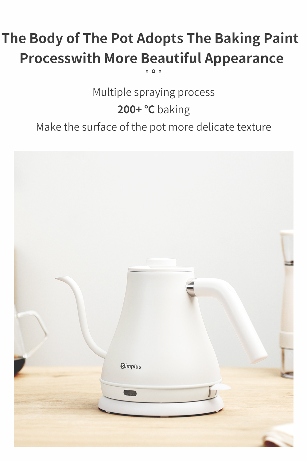 Simplus Electric Water Kettle 0.8L (Gooseneck Spout Design) | Shopee ...