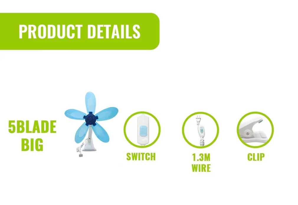 Electric Clip Fan 5Blade high quality COD | Shopee Philippines