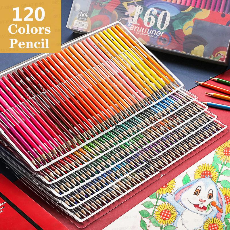 Brutfuner Oily Art Coloured Pencils Set Coloring Books Artist Drawing ...