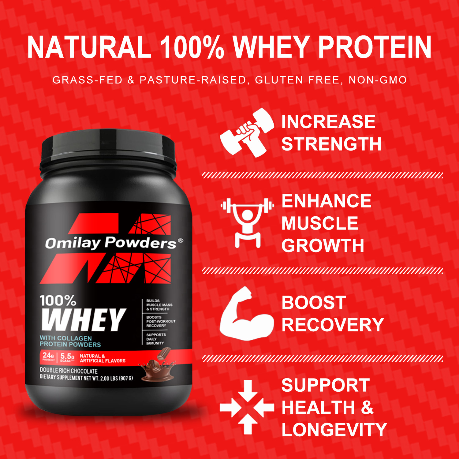 Omilay Whey Protein Powder Muscle Building Fat Loss Whey Protein ...