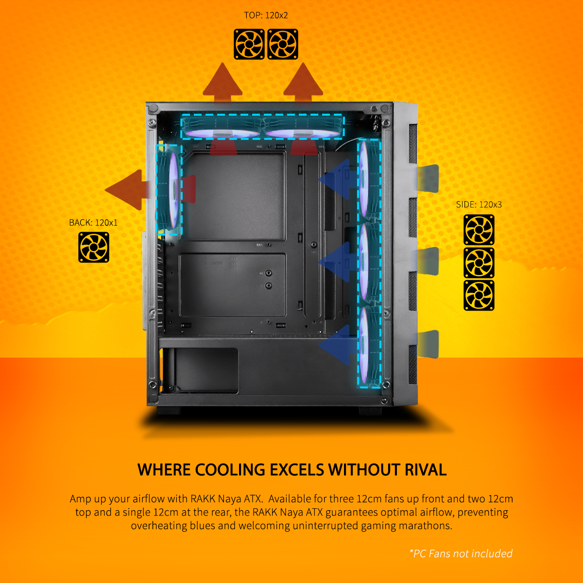 RAKK NAYA Matx and ATX Mesh Gaming PC Case Black | Shopee Philippines