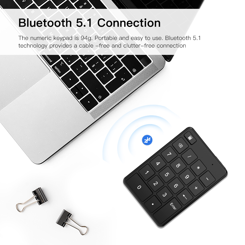 Zeus 5.1 Bluetooth Numeric Keypad With Battery 19 Keys With Power ...