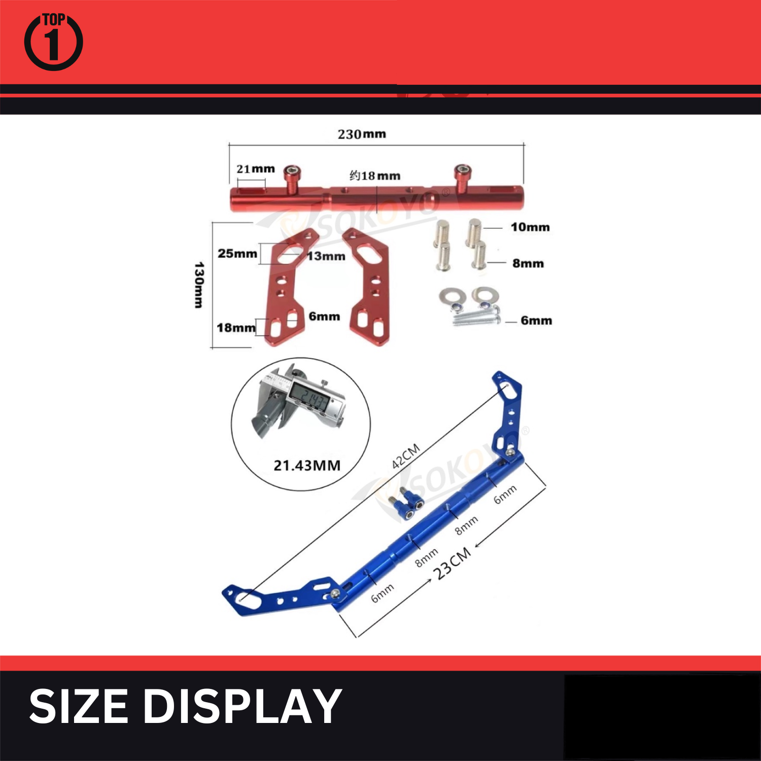 Top1 Racing 1 set Motorcycle Universal Crossbar Bracket Multifunction ...