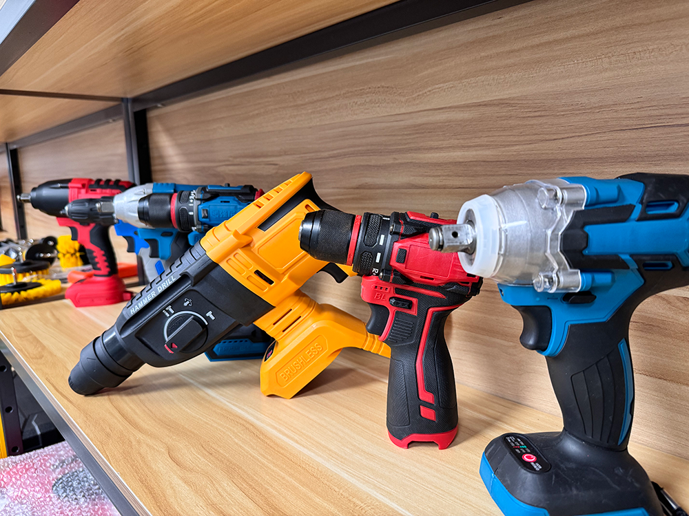 REAIM Cordless Rotary Hammer Drill Impact Drill Brushless Chipping Gun