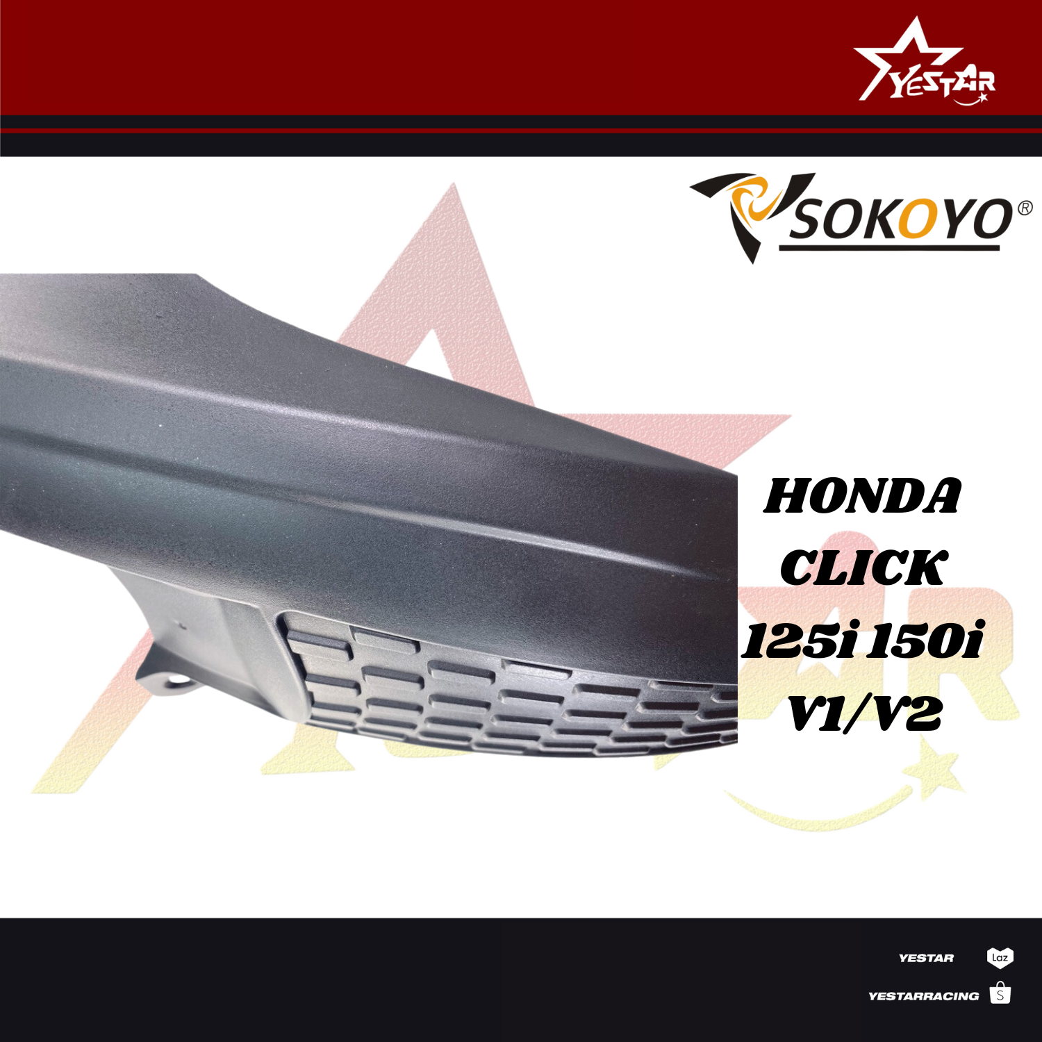 Yestar Racing Honda Click 125i 150i V1/V2 Rear Fender Tire Hugger ...