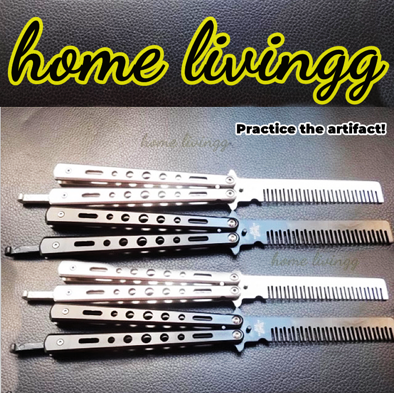 Salon Training Folding Stainless Butterfly Folding Comb Balicomb ...