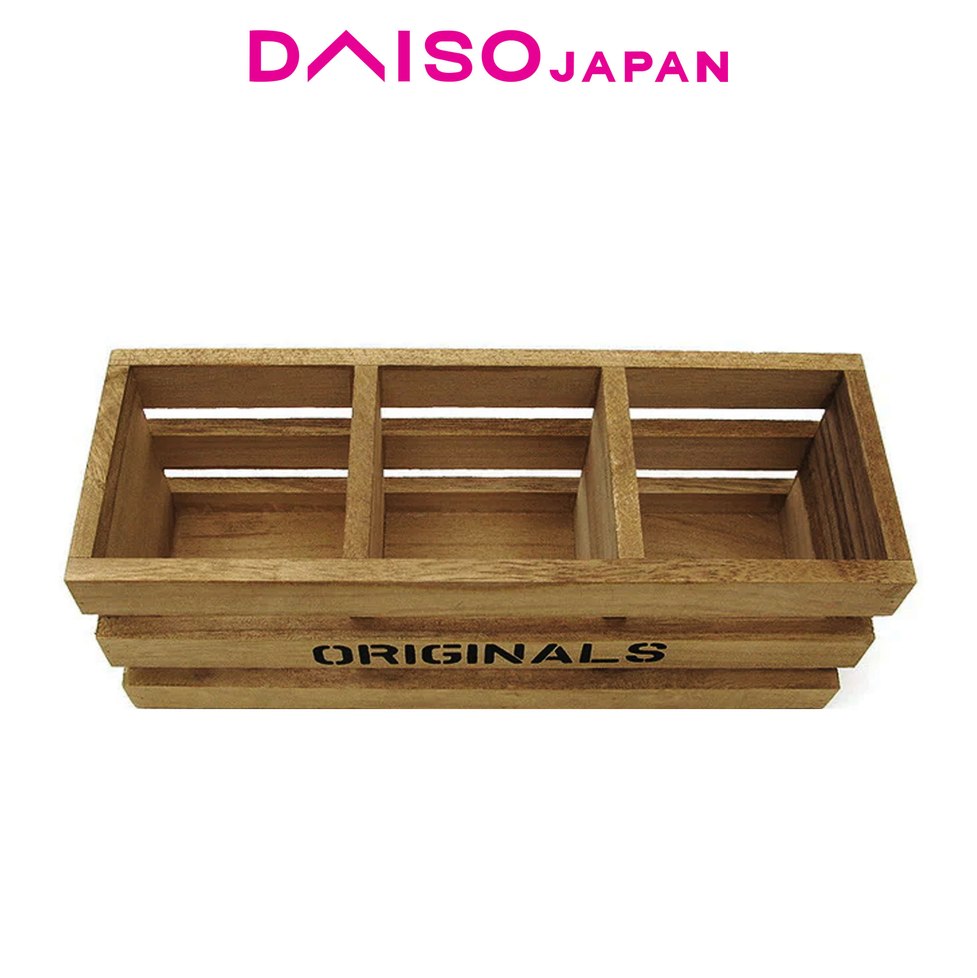 Daiso 3-Slot Small Wooden Interior Divider Box | Shopee Philippines
