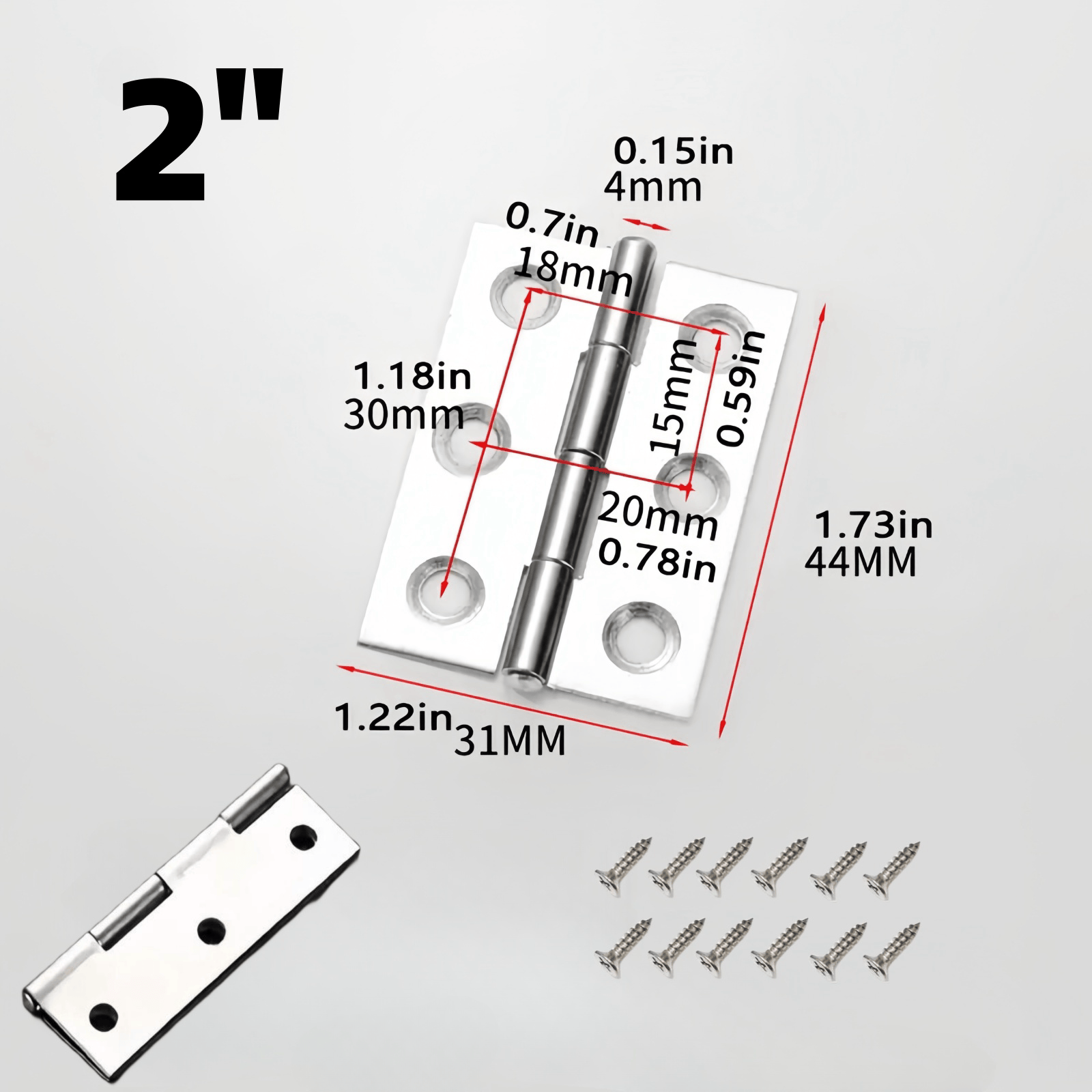 (2PCS)SANAPO 304 stainless hinges. kitchen, drawer, door, box, case ...