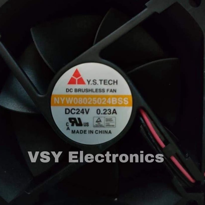 Original Y.S Tech 24V DC Blower Fan 0.23A 80mm x 80mm x 25mm Cooling ...