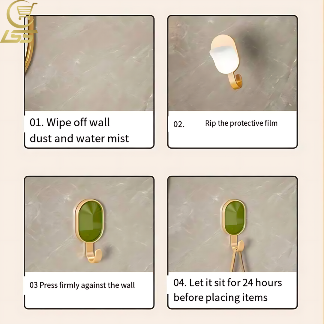 Efeq Light luxury hooks without punching holes on the wall for hanging