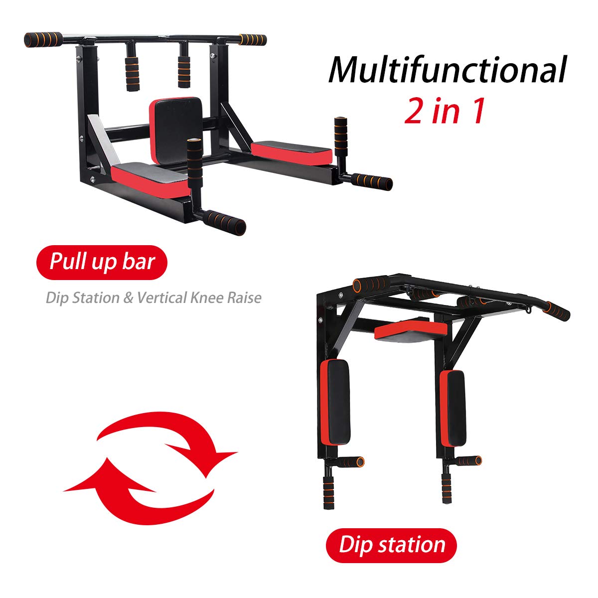 Kemilng Multifunctional PullUp Bar Double Bar Fitness Equipment Wall