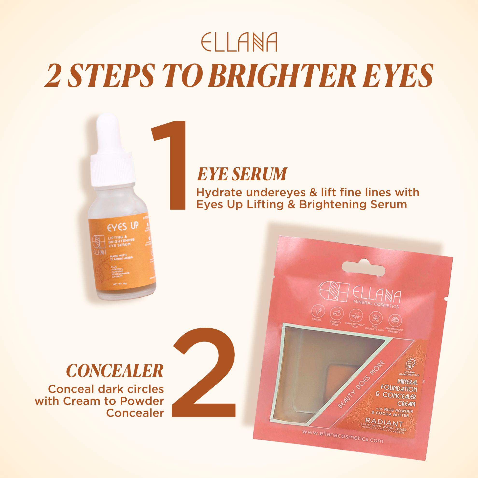 Ellana EYES UP Lifting and Brightening Eye Serum with Coffee Seed