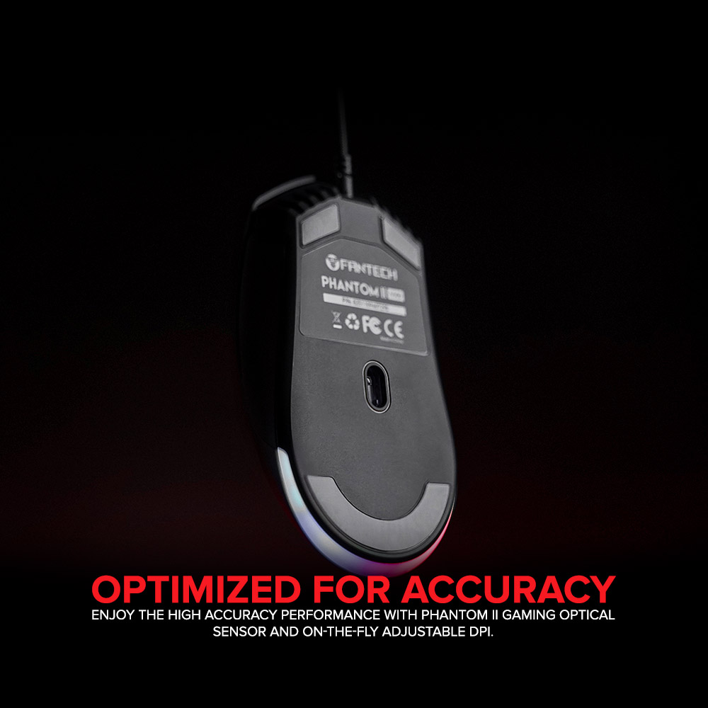 EasyPC| Fantech PHANTOM II VX6 wired gaming mouse| RGB Macro| Optical| Black  and White | Shopee Philippines