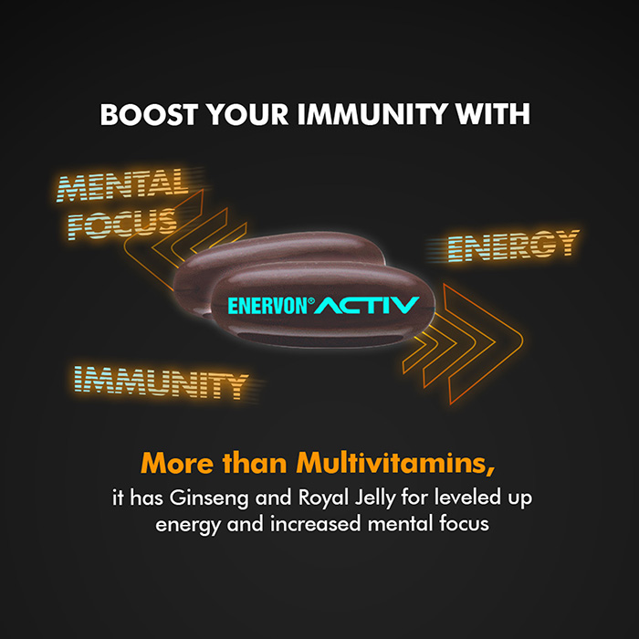 Unilab Enervon Activ Multivitamins 100 Capsules With Ginseng Royal Jelly For More Energy 8212