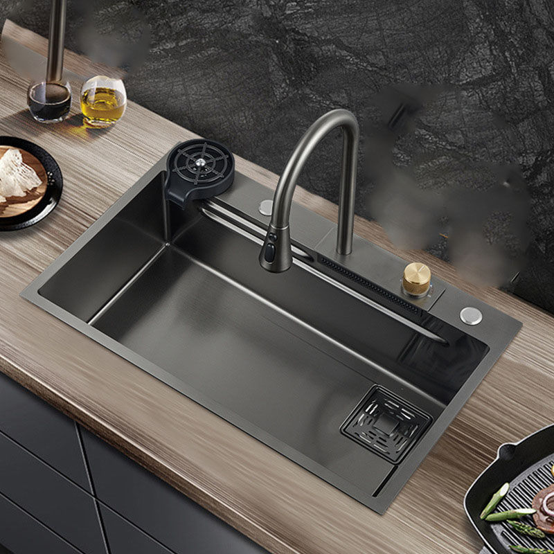 Kitchen Sink 304 Stainless Steel Nano Raindance Waterfall Sink Hoe