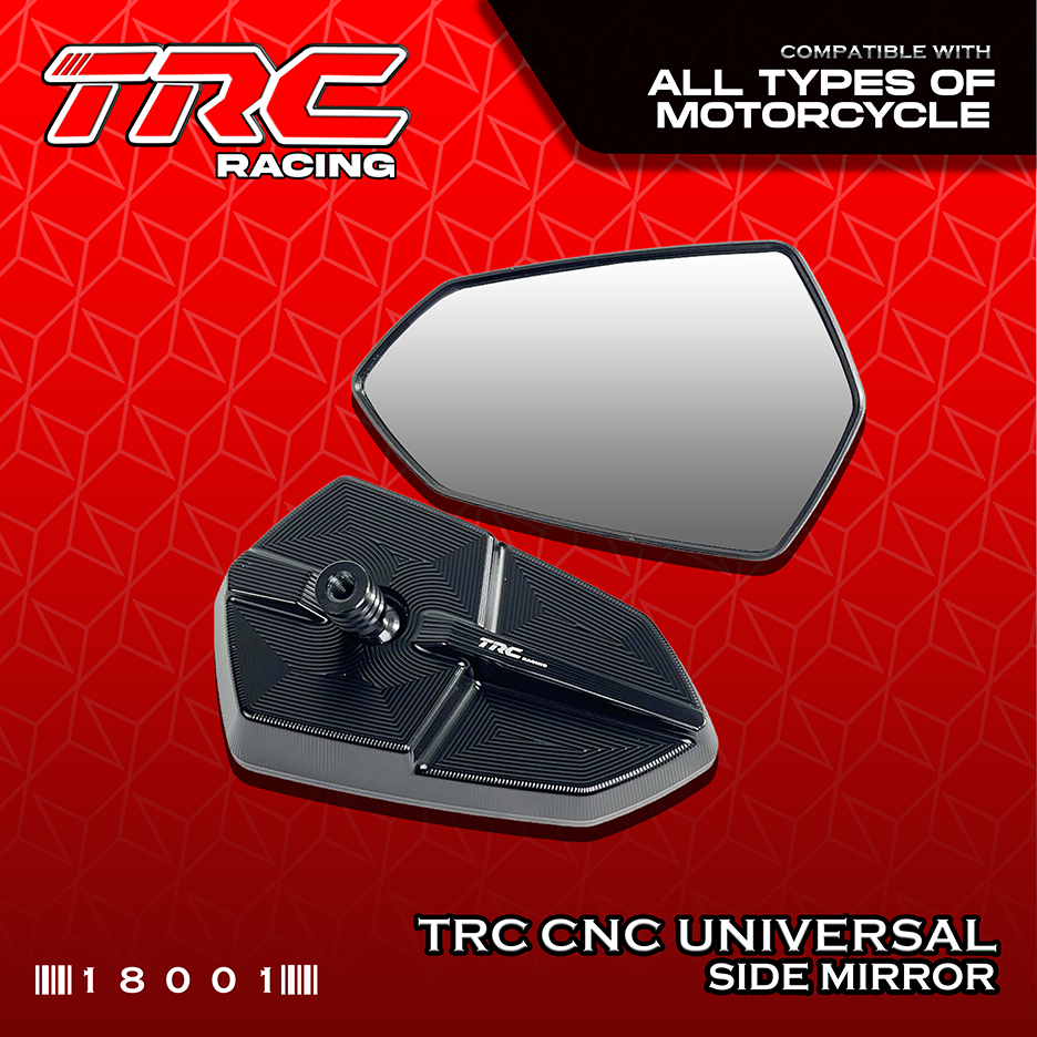 TRC Racing Universal Bar End Side Mirror CNC LTO APPROVED 18001