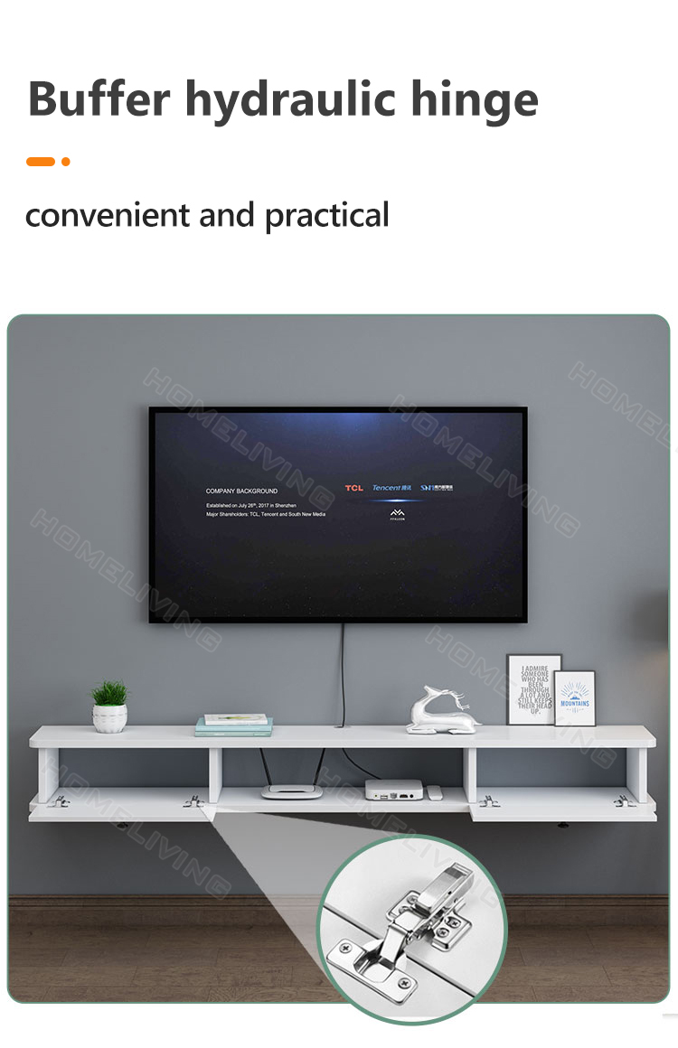 100/120/140CM Floating TV rack Suspended TV Cabinet Wall-mounted TV ...