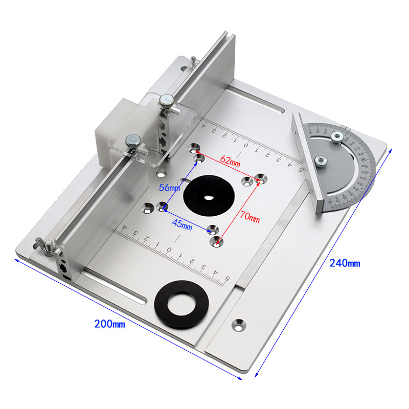 Aluminum Router Table Insert Plate with 4 Rings and Screw for ...