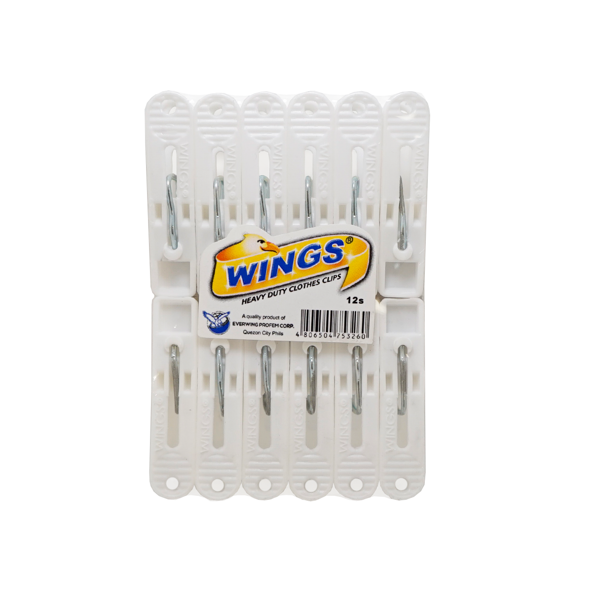 Wings Heavy Duty Clothes Clips 12's and 20's Hanging, Drying (pansampay ...