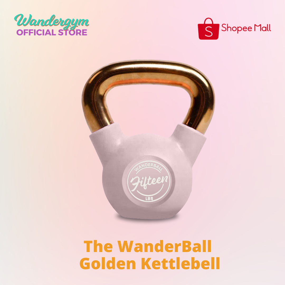Wandergym 15lbs, 20lbs WanderBall Golden Kettlebells [Weight Lift ...