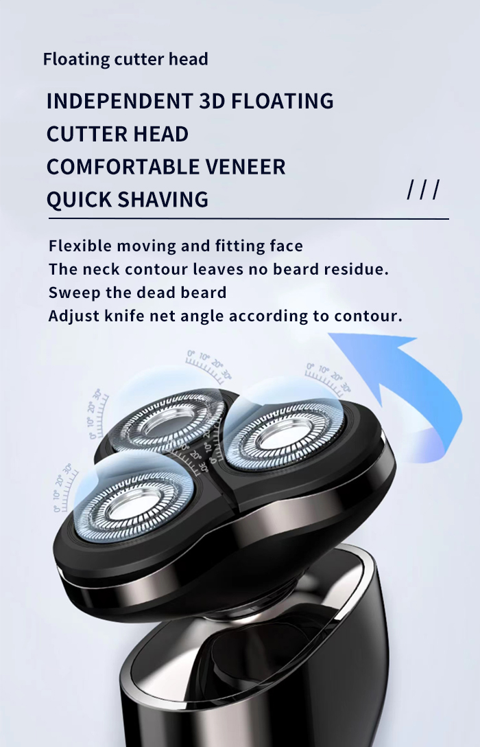 Kemei Rechargeable razor full body washing floating veneer LED LCD ...