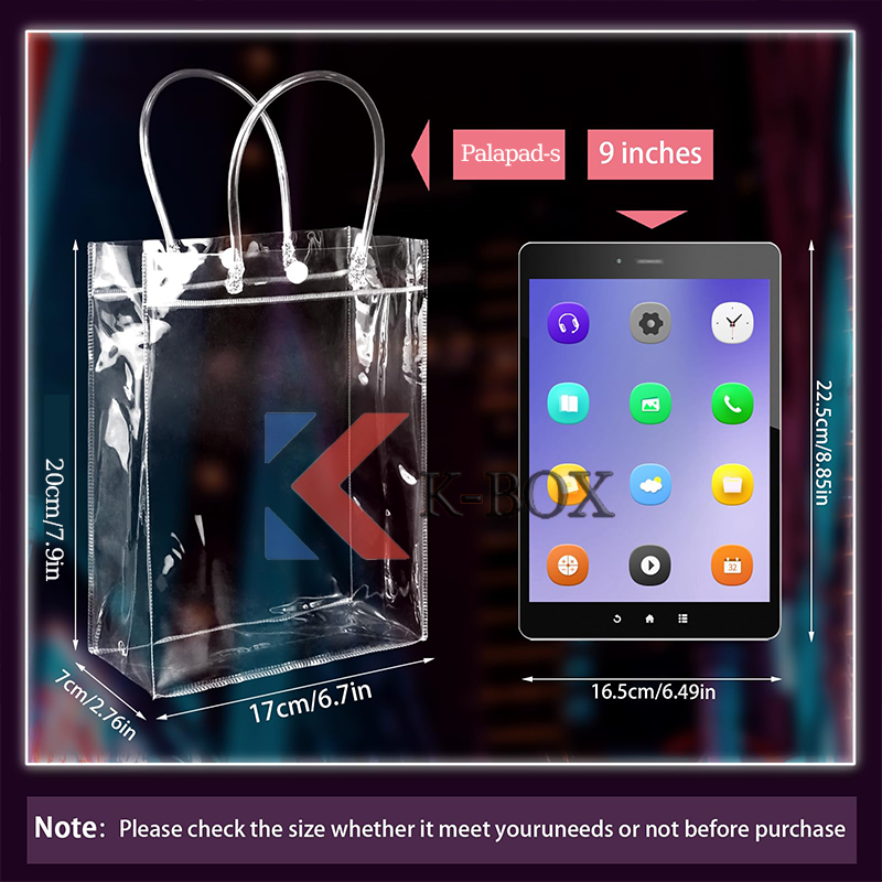 PVC/ Plastic Transparent Bag/ Transparent Tote handbag gift Clear bag