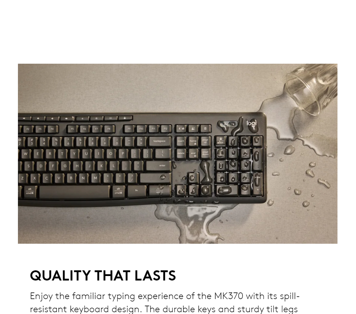 Logitech MK370 Wireless Keyboard & Mouse Combo For Business w/ 112 Keys ...