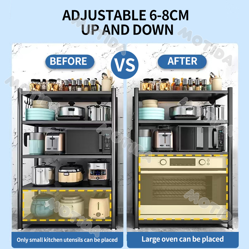 Kitchen Movable Steel Rack With Brake Wheels Boltless Shelf ...