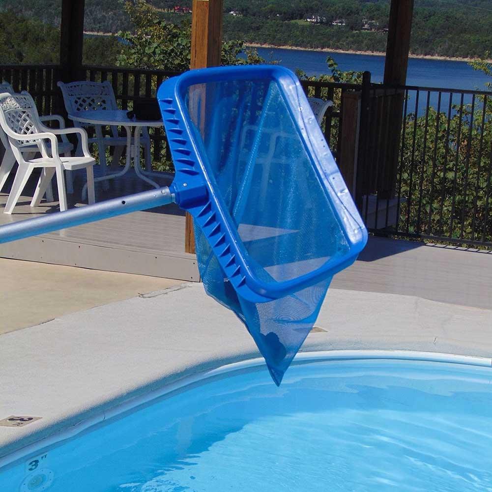 DE Heavy-duty Deep Water Net Swimming Pool Rake Bag Head Spas Skimmer ...