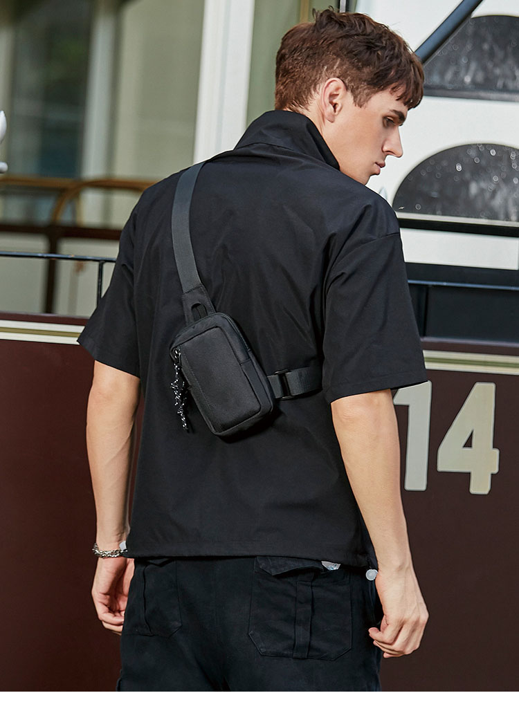 Men Waterproof Small Sling Bag Laki Chest Beg Mini Sport Phone ...