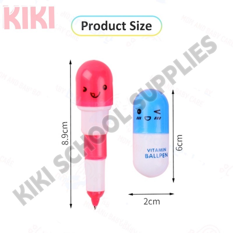 KK Mini Capsule Pill Pen Retractable Plastic Ballpoint Pen Creative ...