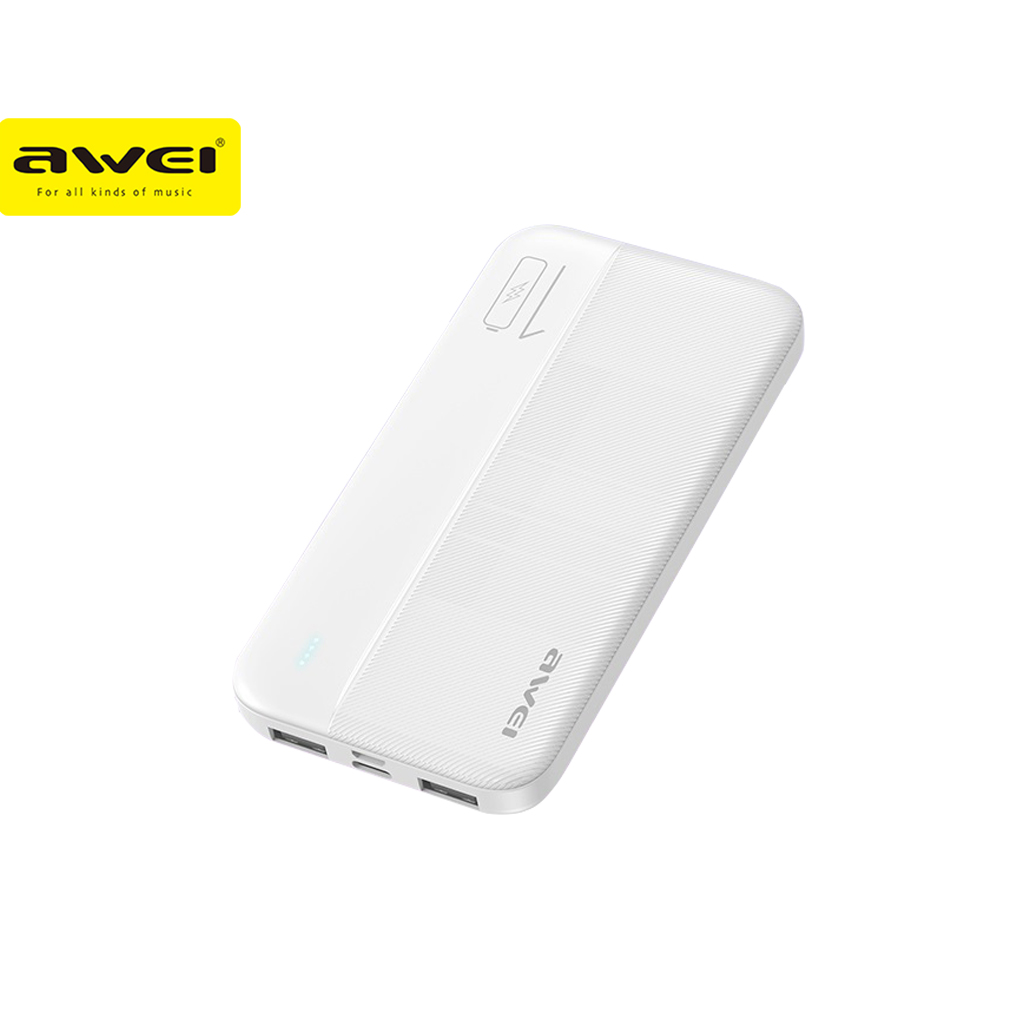 Awei P53K 10,000mAh 2.1A Fast Charging Powerbank Dual Input and Output ...