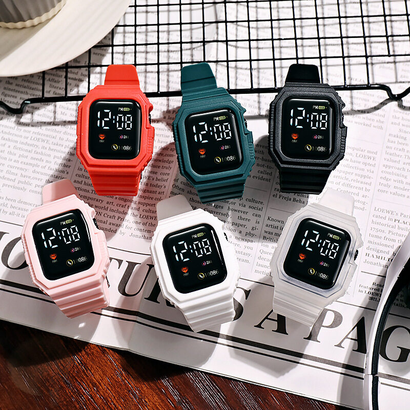 Fashion Square Digital tNew Square Digital Watch Unisex Student ...