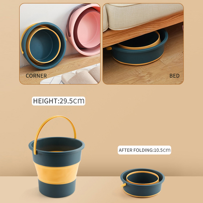 Foldable timba bucket collapsible portable small pail camping travel ...