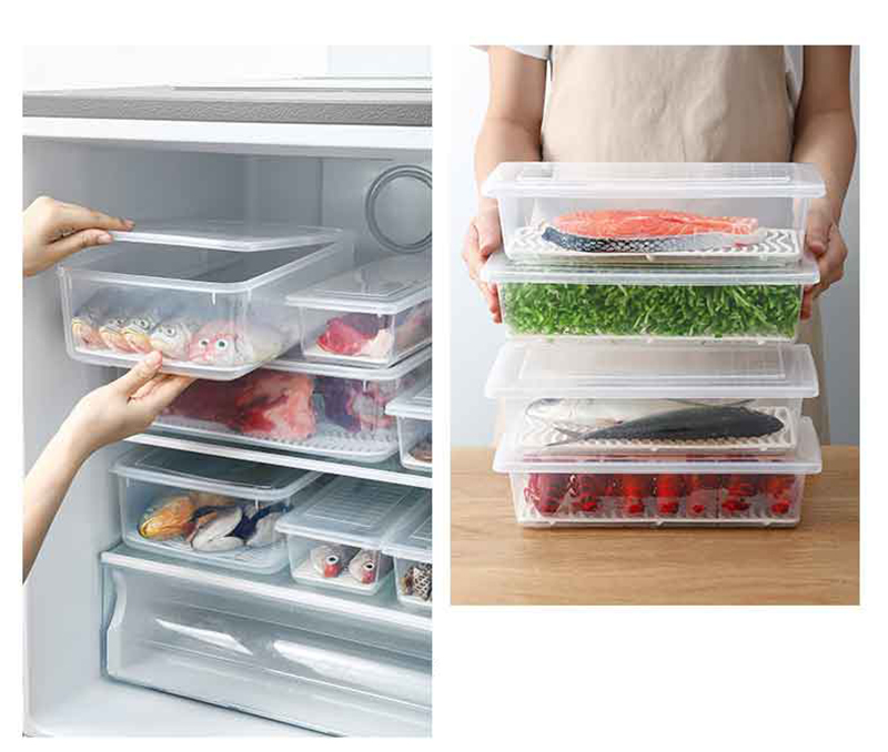 Kitchen Separated Scallion Storage Box with Lid Refrigerator ...