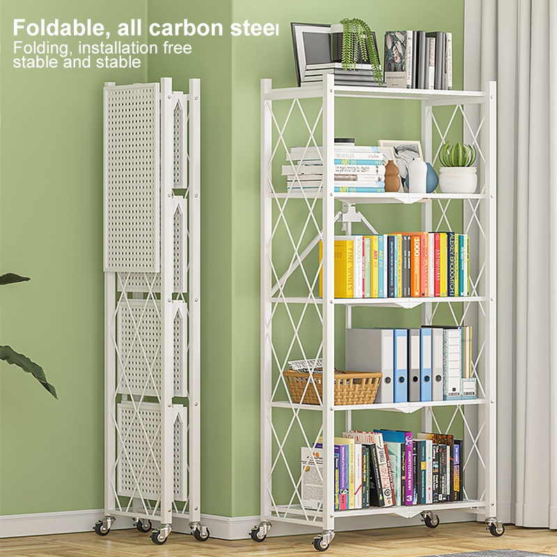 IKAE 3/4/5 Layer Folding Racks Kitchen Folding Organizer Rack Multi ...