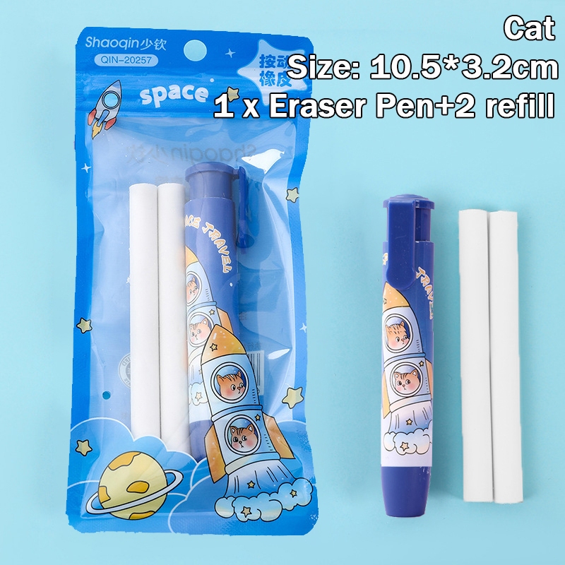 METECH writing eraser Retractable Eraser Pressable Eraser Pen kid gifts ...