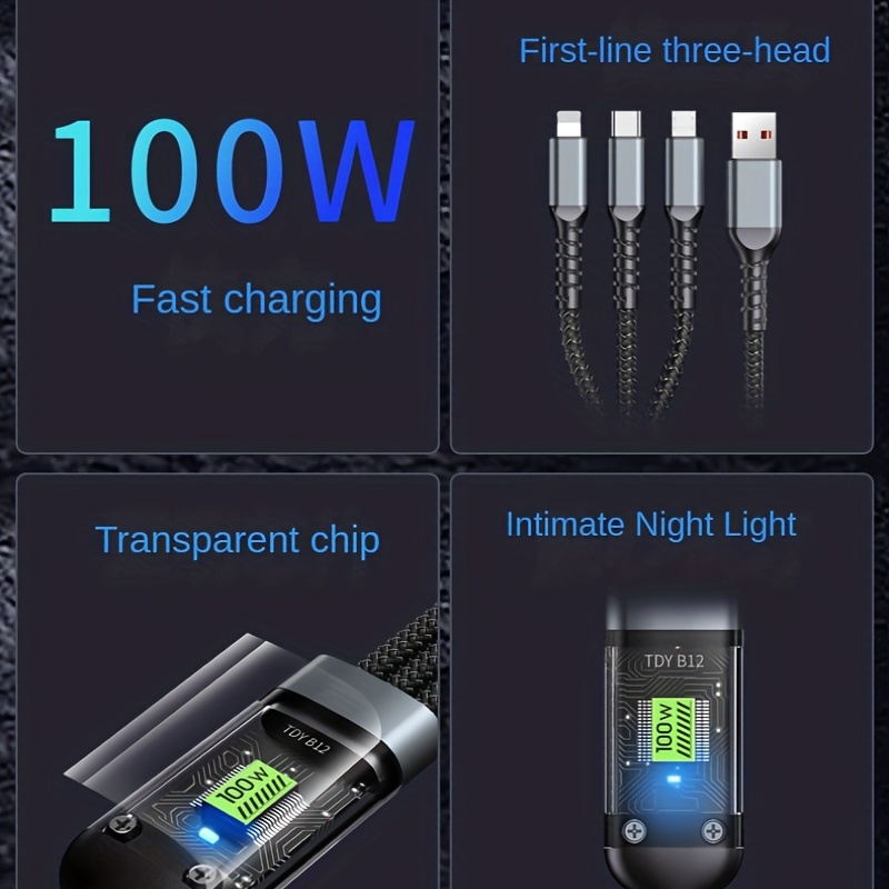 PD 100W Digital Display Data Cable Fast Charging Cable, Suitable for ...