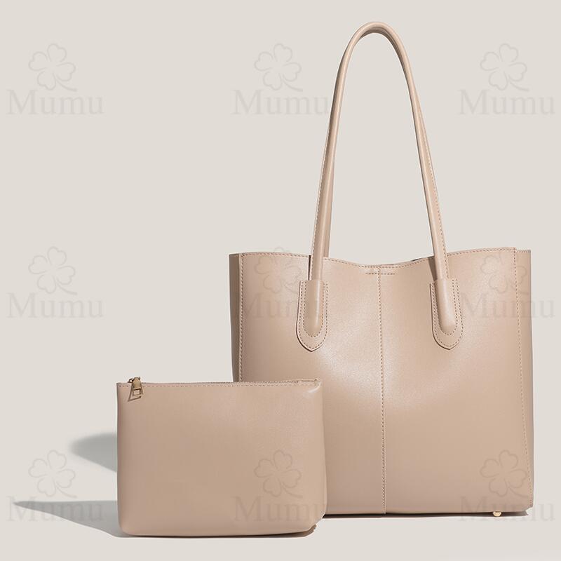 【High-End Mumu】Quality Leather 2in1 Women Tote Bag Office Shoulder ...