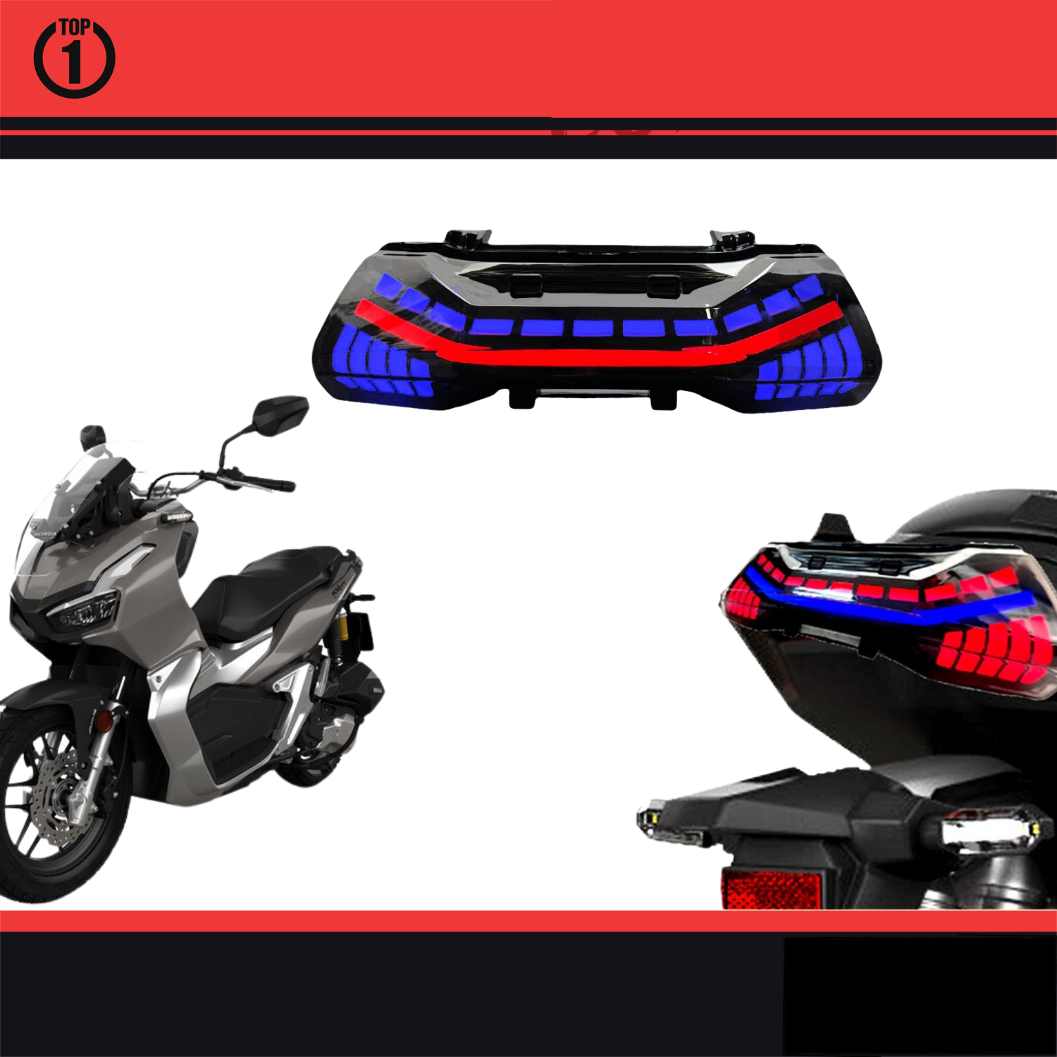 Top1 Motors LED Tail Light Assembly for HONDA ADV 150 /160 Motorcycle ...