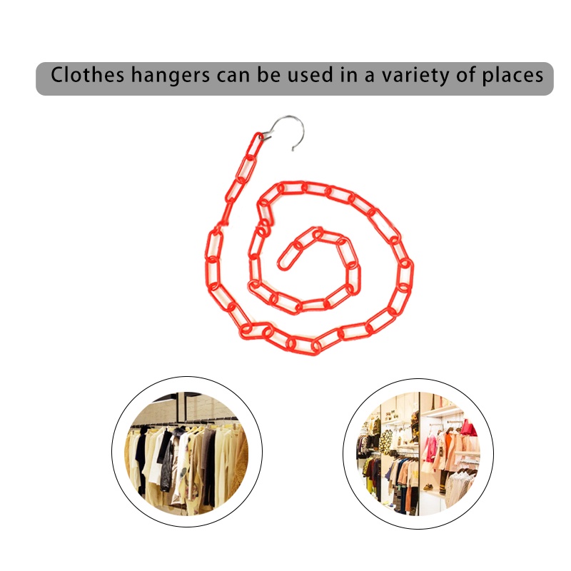 Metal And Plastic Loop Chain Hanger Hangerloop Chain Hanger Clothes ...
