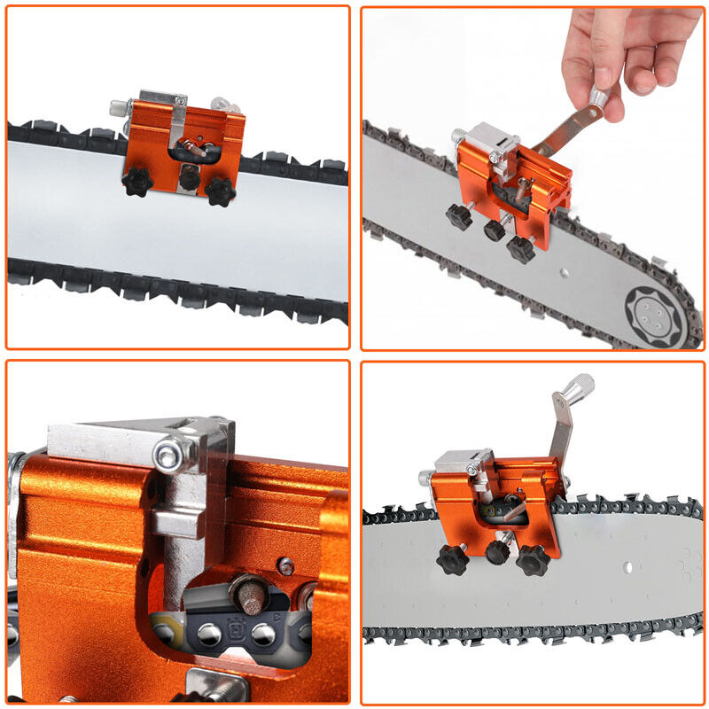 Portable Hand Crank Fast Chainsaw Sharpener Jig Kit Tool Suitable for 8 ...