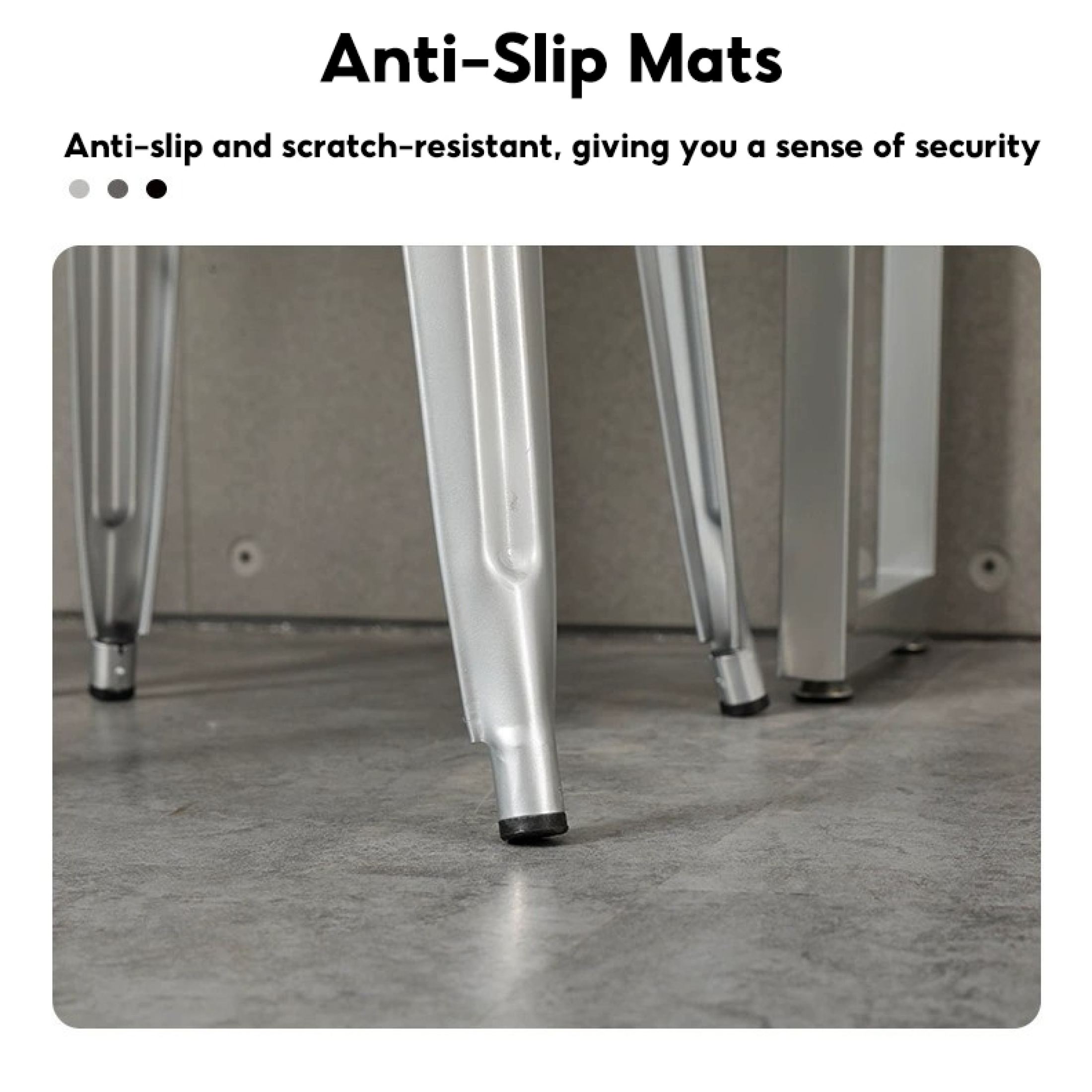 Bar Chair Sliver/Black/White Steel Bar Stool 45/66/76CM Metal Chair For