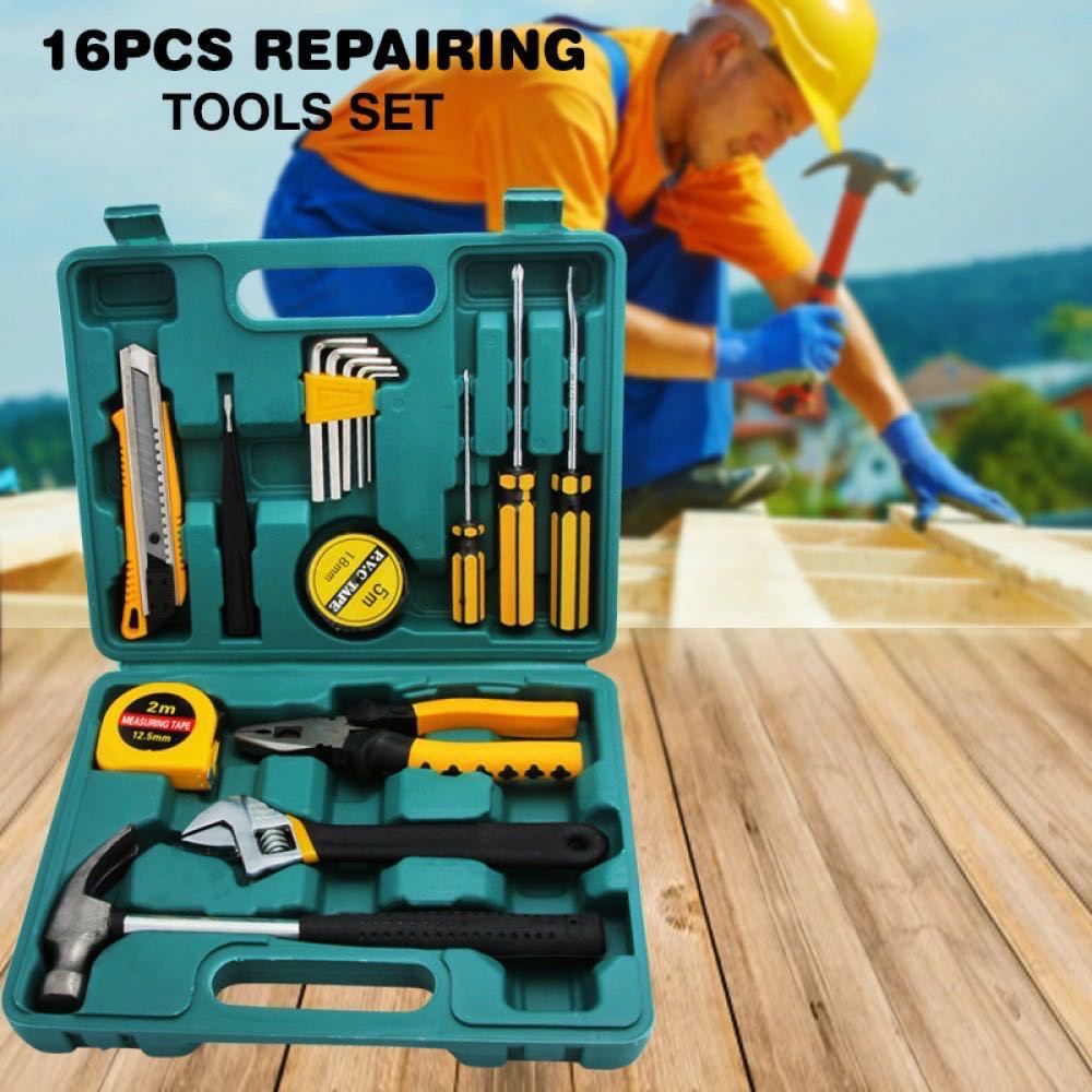 CQW.NO1 16Pcs MULTIFUNCTIONAL TOOL KITS Tools Set Repairing Tools ...
