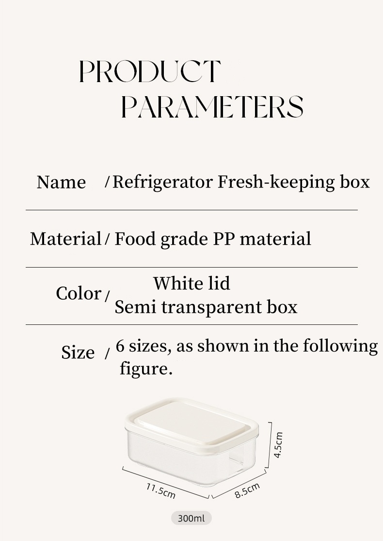 Ref Organizer Food Storage Food Container With Cover Food Sealed ...