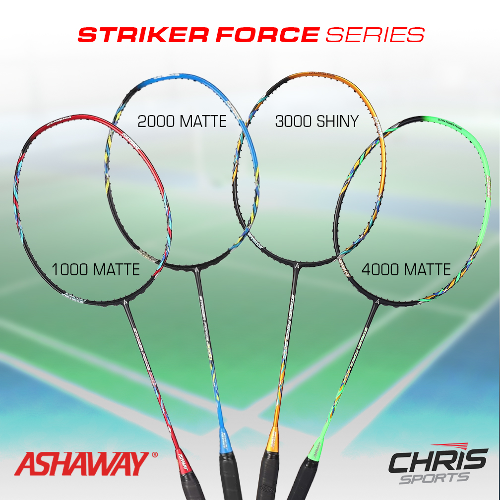 ASHAWAY STRIKER FORCE 3000 Badminton Racket Shiny with BAG ASHSF3000 ...