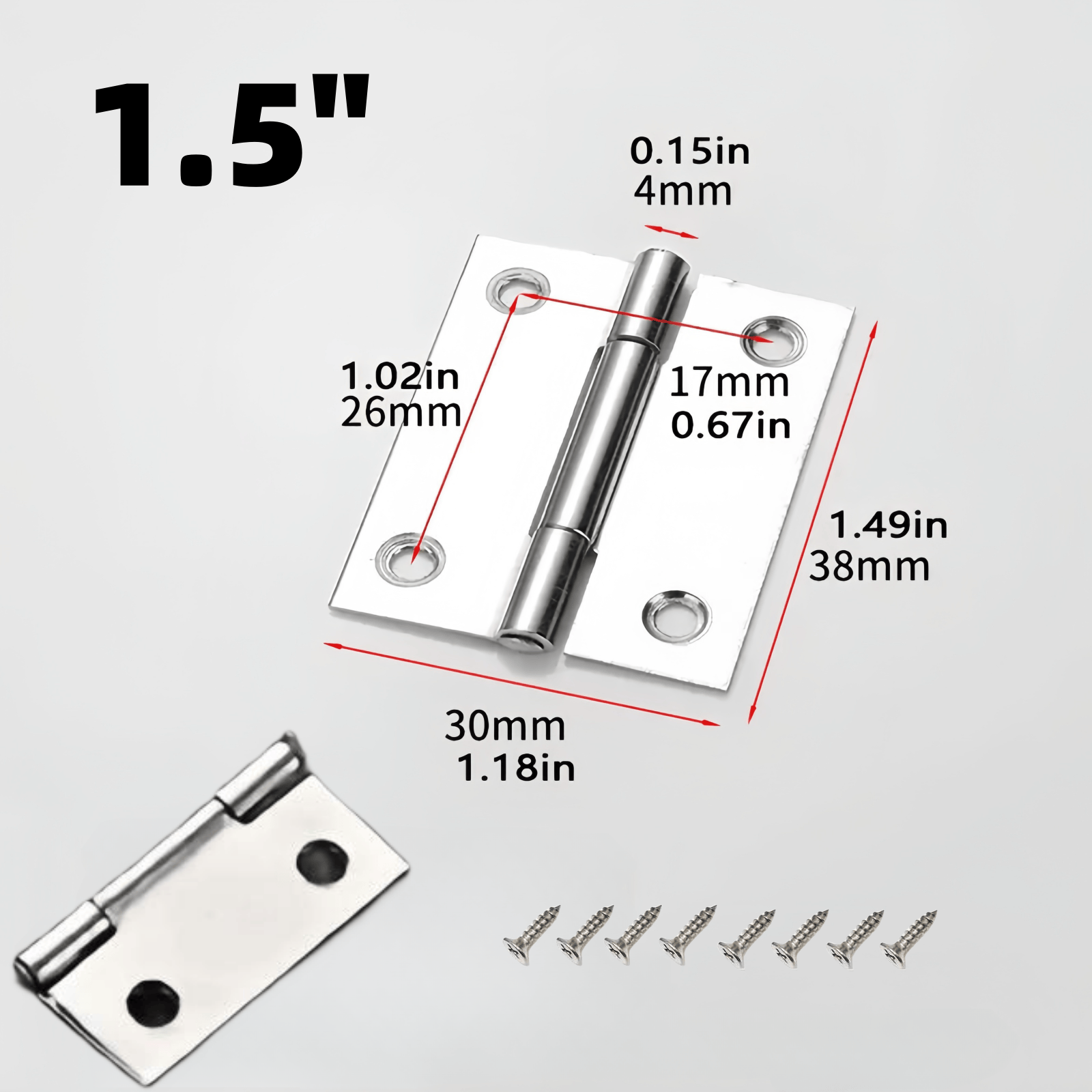 (2PCS)SANAPO 304 stainless hinges. kitchen, drawer, door, box, case ...